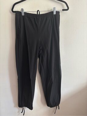 Marithe Francois Girbaud black pants with drawstring waist and ankle ties